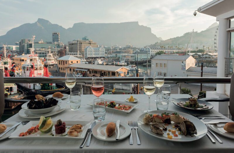 restaurant setting in the V&A Waterfront