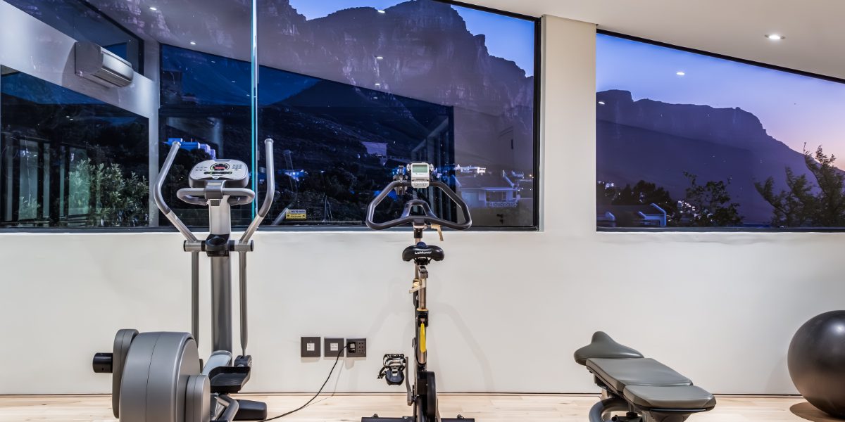 Gym and Fitness area with Mountain View