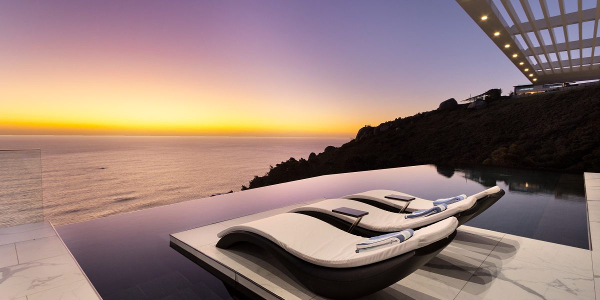 Sunbed and view